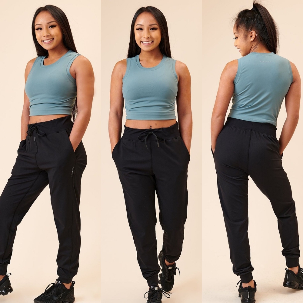 Paragon Fitwear Joggers Small High Rise Black NWT